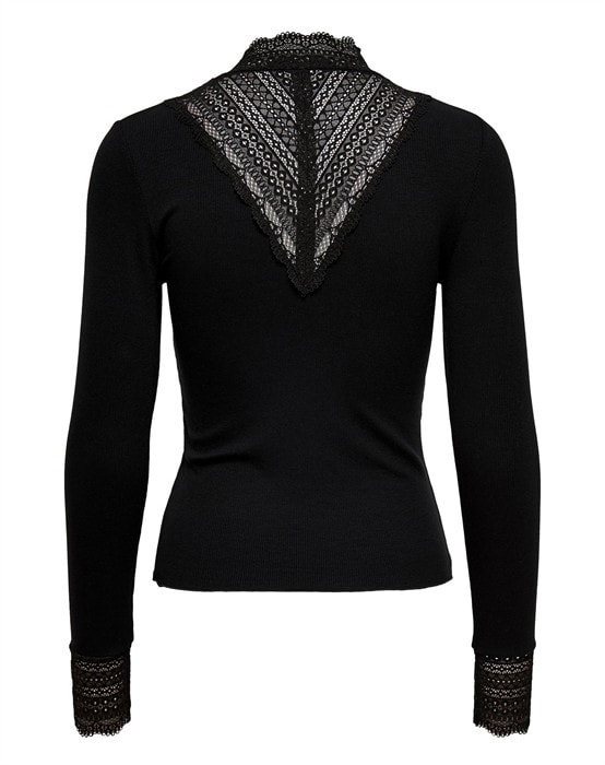Tilde High Neck Lace Bluse 